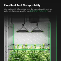 Grow Tent High CFM Kit, Green Pole Range Of 24"-48" -Smart Planting Store 9d714865c80ed3e51a85ff2a8236c687