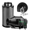 AeroZesh G8 Inline Duct Fan Combo W/ GrowHub E42A Controller For Heating Cooling Booster, Grow Tents