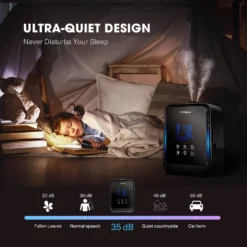 Air Humidifier 4.5L 2-in-1 Cool & Warm Mist Humidifier, Indoor Ultrasonic Humidifier With Essential Oil Box & Remote Control For Bedrooms, Offices, Plants, Babies, Dryness, And Skincare -Smart Planting Store a04aedaab5db37657d56e475a5e169d6