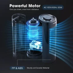 13'' Bladeless Table Tower Fan, With 3 Speeds And 70°Oscillation, Portable And Compact, Quiet Cooling Fan For Home And Office, Black 13 13'' Bladeless Table Tower Fan, With 3 Speeds And 70°Oscillation, Portable And Compact, Quiet Cooling Fan For Home And Office, Black -Smart Planting Store a0fc52da287d0a8fd8fb4c44a7227a14