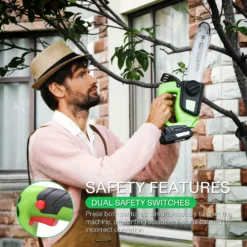 10" Cordless Chainsaw With 2Pcs 20V Rechargeable 2000mAh Batteries And Fast Charger -Smart Planting Store a1d54a22eaed66a08169c2c87d12bfb3