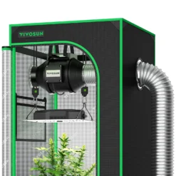 Standard Grow Tent Kit GIY-22 2x2, 1-Plant Complete System, With 100W VS1000 LED Grow Light, And 4-inch Ventilation Combo