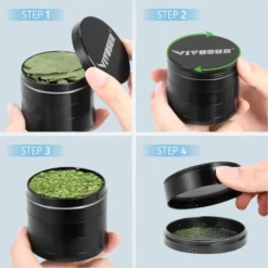 2″ 4 Pieces Herb Grinde Zinc Alloy Spice Grinder For Kitchen -Smart Planting Store a7b471f55ff8fffd9254d9db