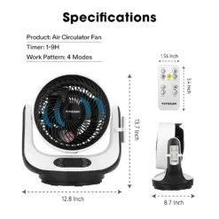 Remote Control Air Circulator Fan -Smart Planting Store a94149eed300252ccccd0e67ab665f82