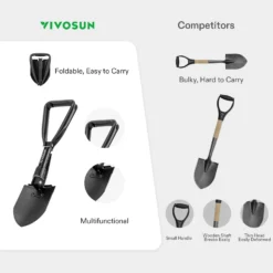 Survival Shovel Folding Portable Tactical Camping Shovel Multitool For Camping, Hiking, Backpacking -Smart Planting Store a977aed0a03a3f12afb74b059b013183