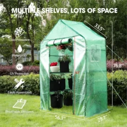 56″x28″x76″ Mini Walk-in Green House 11 56″x28″x76″ Mini Walk-in Green House -Smart Planting Store a9cf11e42e1a346b84177780