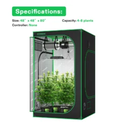 Standard Grow Tent Kit GIY-44 4x4, 4-Plant Complete System, With 400W VS4000 LED Grow Light, And 6-inch Ventilation Combo -Smart Planting Store abbd83d4a0c00043aa968c6cf978bba0