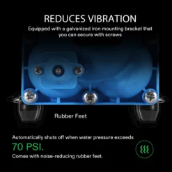 Water Pressure Pump, 115VAC 4 GPM 45 PSI Diaphragm Water Pump / Strainer For Bathrooms, Kitchens, RVs, And Yachts (Fixable) -Smart Planting Store ac984ebe62b212cb269b16c435db2b44 1