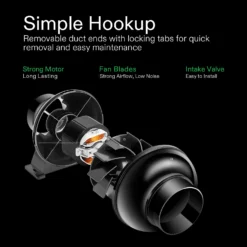 4-Inch 195 CFM Inline Duct Fan With Carbon Filter -Smart Planting Store b22205165ceb495237aadffa2b380a1e
