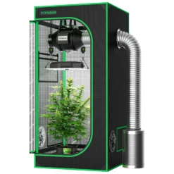 Standard Grow Tent Kit GIY-22 2x2, 1-Plant Complete System, With 100W VS1000 LED Grow Light, And 4-inch Ventilation Combo -Smart Planting Store b5019af394aeca193421277c816c2307