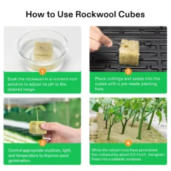 1.6" Rockwool Grow Cubes, 4 Sheets Of 112 Plugs -Smart Planting Store b70fad1d7dc0b41009b714555f7a3b53