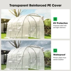 10x7x7 Ft. Large Walk In Greenhouse Tunnel Garden Plant Hot House 12 10x7x7 Ft. Large Walk In Greenhouse Tunnel Garden Plant Hot House -Smart Planting Store b8989382c6df30e412d4e86c3df33f76