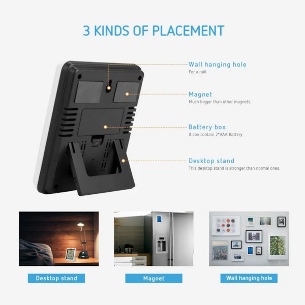 Digital Hygrometer Indoor Outdoor Thermometer 3 Digital Hygrometer Indoor Outdoor Thermometer - Image 3
