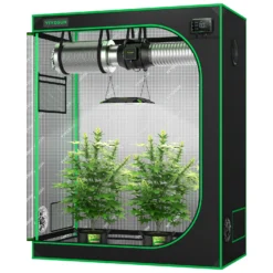 Smart Grow Tent Kit GIY-SK-42 4x2, 2-Plant Complete System, With WiFi E42A Controller, 100W AeroLight LED Grow Light, And 6-inch AeroZesh S6 Ventilation Combo -Smart Planting Store beceb19856562811ad0aa0388a313ca1