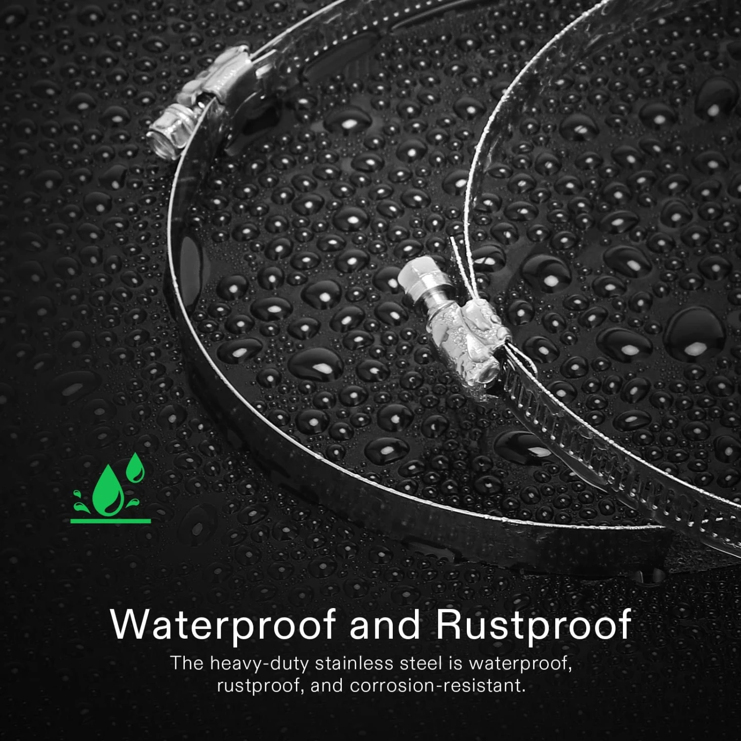 Stainless Steel Air Ducting Clamps, 4/6/8/12 Inch Adjustable Hose Clamps With Worm Drive For Ducting, Heating, Cooling, Exhaust, And Ventilation (Pack Of 2) 5 Stainless Steel Air Ducting Clamps, 4/6/8/12 Inch Adjustable Hose Clamps With Worm Drive For Ducting, Heating, Cooling, Exhaust, And Ventilation (Pack Of 2) - Image 5