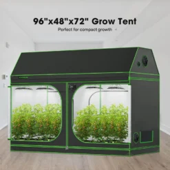 R846 Roof 8x4 Mylar Grow Tent, 96″ X 48″ X 72″ -Smart Planting Store c3e2f231e19ef45daeecbe18d936a4e3