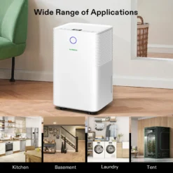 10L/23 Pint 2,000 Sq. Ft. Smart Dehumidifier -Smart Planting Store c43c5329ef6426e34d433b540eeca8c5