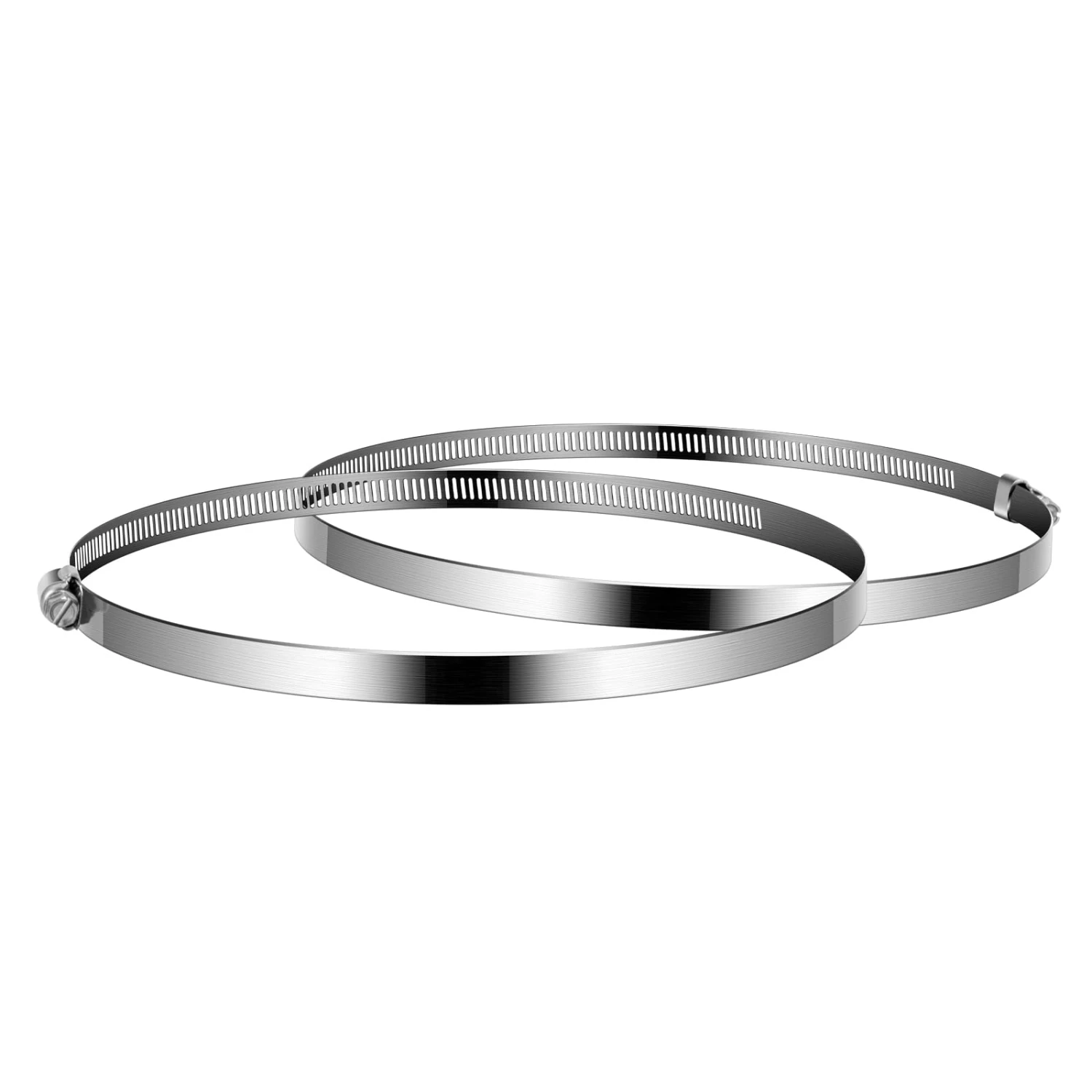 Stainless Steel Air Ducting Clamps, 4/6/8/12 Inch Adjustable Hose Clamps With Worm Drive For Ducting, Heating, Cooling, Exhaust, And Ventilation (Pack Of 2) 1 Stainless Steel Air Ducting Clamps, 4/6/8/12 Inch Adjustable Hose Clamps With Worm Drive For Ducting, Heating, Cooling, Exhaust, And Ventilation (Pack Of 2)