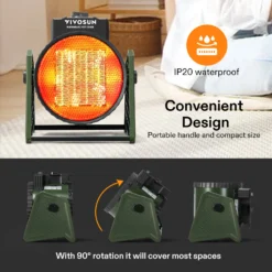 Portable Greenhouse Heater, 1500W/750W Electric Heater With 3 Modes For Fast Heating -Smart Planting Store c77a02f0edd78b9ce54e1ac0cd38699c 1