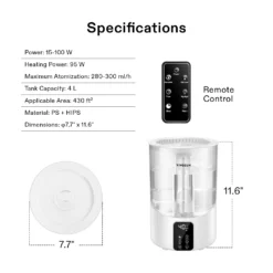 4L 2-in-1 Top Fill Cool & Warm Mist Air Humidifier -Smart Planting Store c9a400d7c678317aab6b562275053de6