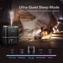 2-in-1 Warm And Cool Mist Humidifier, 5L Indoor Ultrasonic Air Humidifier With Essential Oil Tray For Bedrooms, Plants, Offices And Babies -Smart Planting Store ccb139ad962455bd11091a5e181497a9