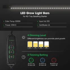 6-Pack Seed Starter Trays, 240-Cell Seed Starter Kit With 2 Set Of LED Lights -Smart Planting Store d15e68e2374ca2b9f34270f8dbafe4b8