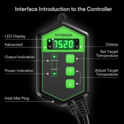 Seedling Heat Mat Thermostat -Smart Planting Store d19de2275a688b711d44bdfebf5ab936