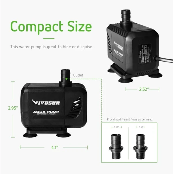 400GPH Submersible Pump For Fish Tank 5 400GPH Submersible Pump For Fish Tank - Image 5