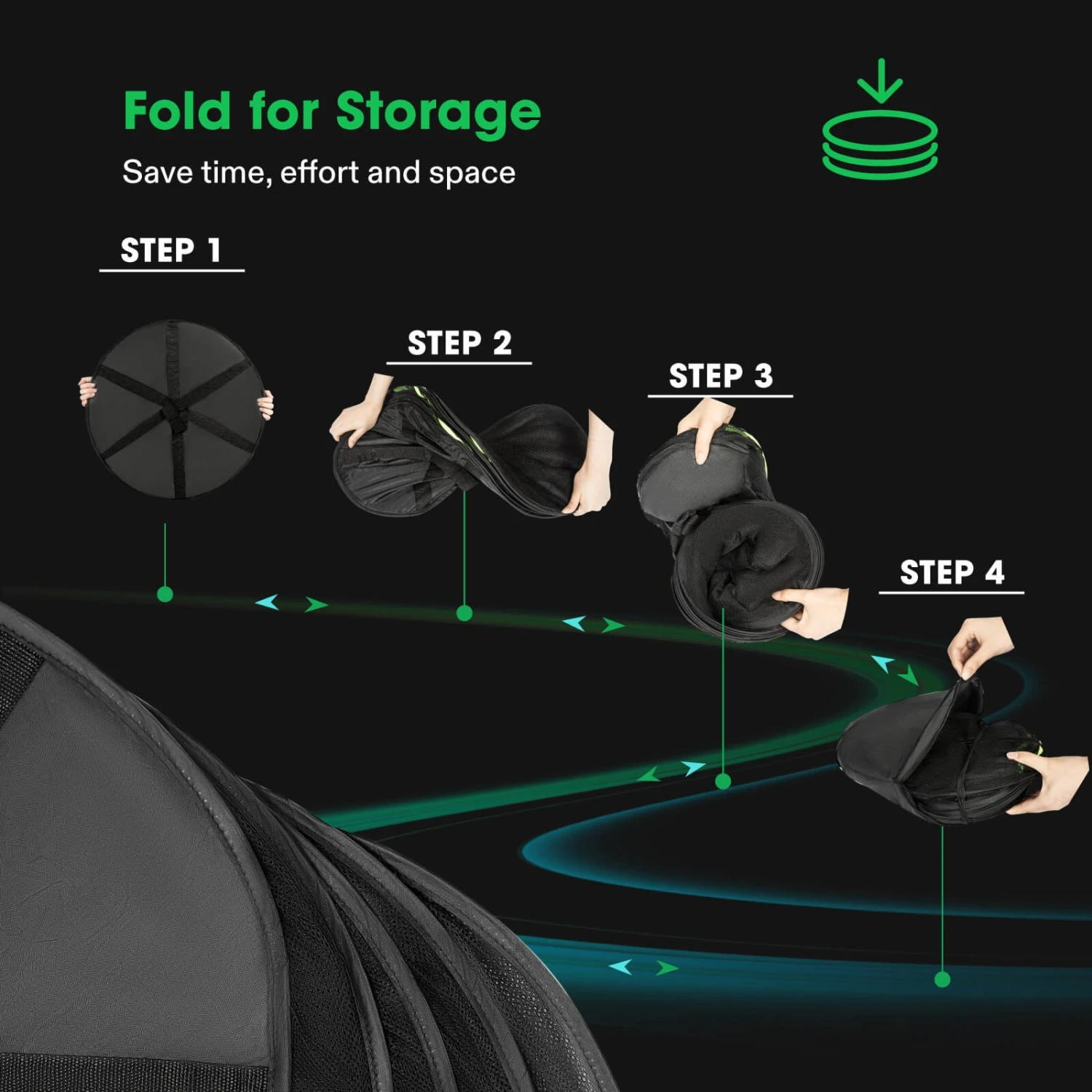8-Layer Mesh Drying Rack With Hanging Design 2ft 2 Pack 5 8-Layer Mesh Drying Rack With Hanging Design 2ft 2 Pack - Image 5