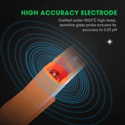 Digital PH Tester Pen, High Accuracy Water Quality Tester, Army Green -Smart Planting Store d606394370b4a30bed9e8195191bf260