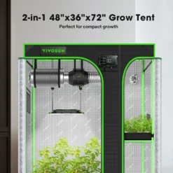 D325 2-in-1 Mylar Grow Tent 3x2 With Multi-Chamber, 36″ X 24″ X 53″ 16 D325 2-in-1 Mylar Grow Tent 3x2 With Multi-Chamber, 36″ X 24″ X 53″ -Smart Planting Store d93b386ce6dfc2c1c33e451afc12b083 1