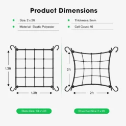 3 X 3Ft. Elastic Trellis Netting With 4 Hooks -Smart Planting Store d9447c8c7c7bffeacad6f637a57f018b 2