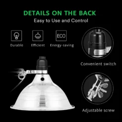 8.5 Inch Clamp Lamp Light, Pack Of 2 -Smart Planting Store d955befe54e87e73e45a90e8d0688633