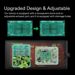 Seedling Combo W/ 10"x20.75" Heat Mat And 6-Pack Seed Starter Trays -Smart Planting Store da732d0094d43c40ff4038d6423623ac