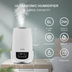 Cool Mist Humidifier, 6L Quiet Ultrasonic Humidifier For Bedroom (Customized Humidity, Remote Control, Sleep Mode & Auto Shut Off, 360° Nozzle) -Smart Planting Store dcbe9cdbe6d3801e86db2c7b227afb5e
