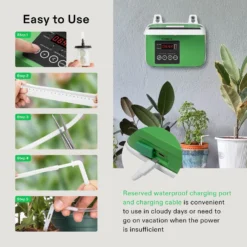 Solar Automatic Drip Irrigation Kits With Timer, 15 Pots Garden Plant Watering System -Smart Planting Store de768903d76b6d3d6c019371280bf148