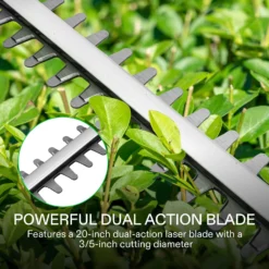 20'' Cordless Hedge Trimmer, 20V Electric Bush Trimmer, 1400 RPM Shrub Trimmer, Dual-Action Laser Blade, 3/5” Cutting Capacity, Lightweight & Compact Trimmer, Battery And Fast Charger Included -Smart Planting Store df37b7d9033ff6995fa44e0a1760d2c8 1