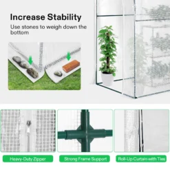 Mini Lean-to Greenhouse, 39x79x83-Inch -Smart Planting Store e113f936a728cca0fd324f8c6d56aa67