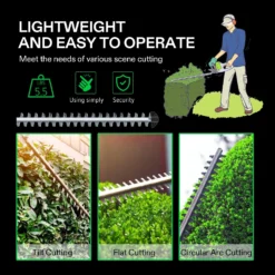 20" Cordless Pole Hedge Trimmer, 20V Electric Bush Trimmer With 20” Dual-Action Laser Blade, Adjustable Cutting Head, 0.55" Cutting Capacity, 2.0AH Battery And Fast Charger Included -Smart Planting Store e287714e59d5b3579cfa15692ff3e722 2