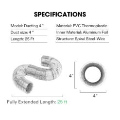 Aluminum Ducting 8″ X 25 Ft -Smart Planting Store e2f28912cd875eee82fce549843cb6f8 2