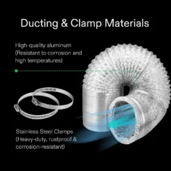 Standard Grow Tent Kit GIY-105 10x5, 12-Plant Complete System, With 2x 400W VS4000 LED Grow Light, And 8-inch Ventilation Combo -Smart Planting Store e36b6f3fb145ba746b11c35cf2690a97 7