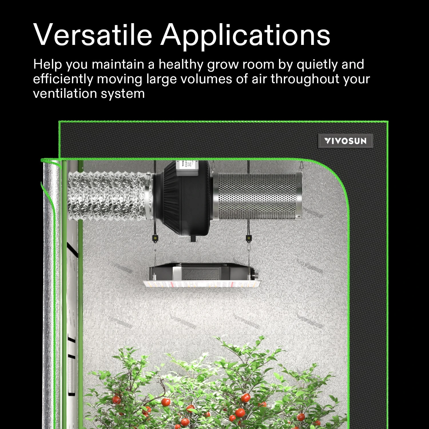 6-Inch 440 CFM Inline Duct Fan Kit With Carbon Filter And Ducting 4 6-Inch 440 CFM Inline Duct Fan Kit With Carbon Filter And Ducting - Image 4