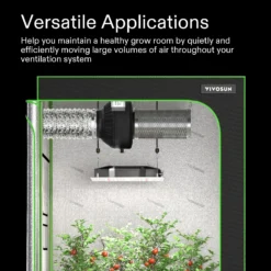 8-Inch 740 CFM Inline Duct Fan Kit With Carbon Filter And Ducting -Smart Planting Store e4d33b888510456c0e5eda837281a54f