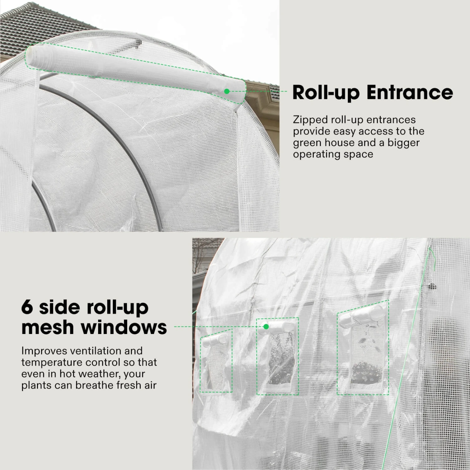 10x7x7 Ft. Large Walk In Greenhouse Tunnel Garden Plant Hot House 4 10x7x7 Ft. Large Walk In Greenhouse Tunnel Garden Plant Hot House - Image 4