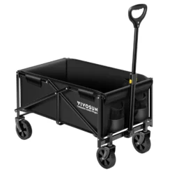 Collapsible Folding Wagon, 70L, Black