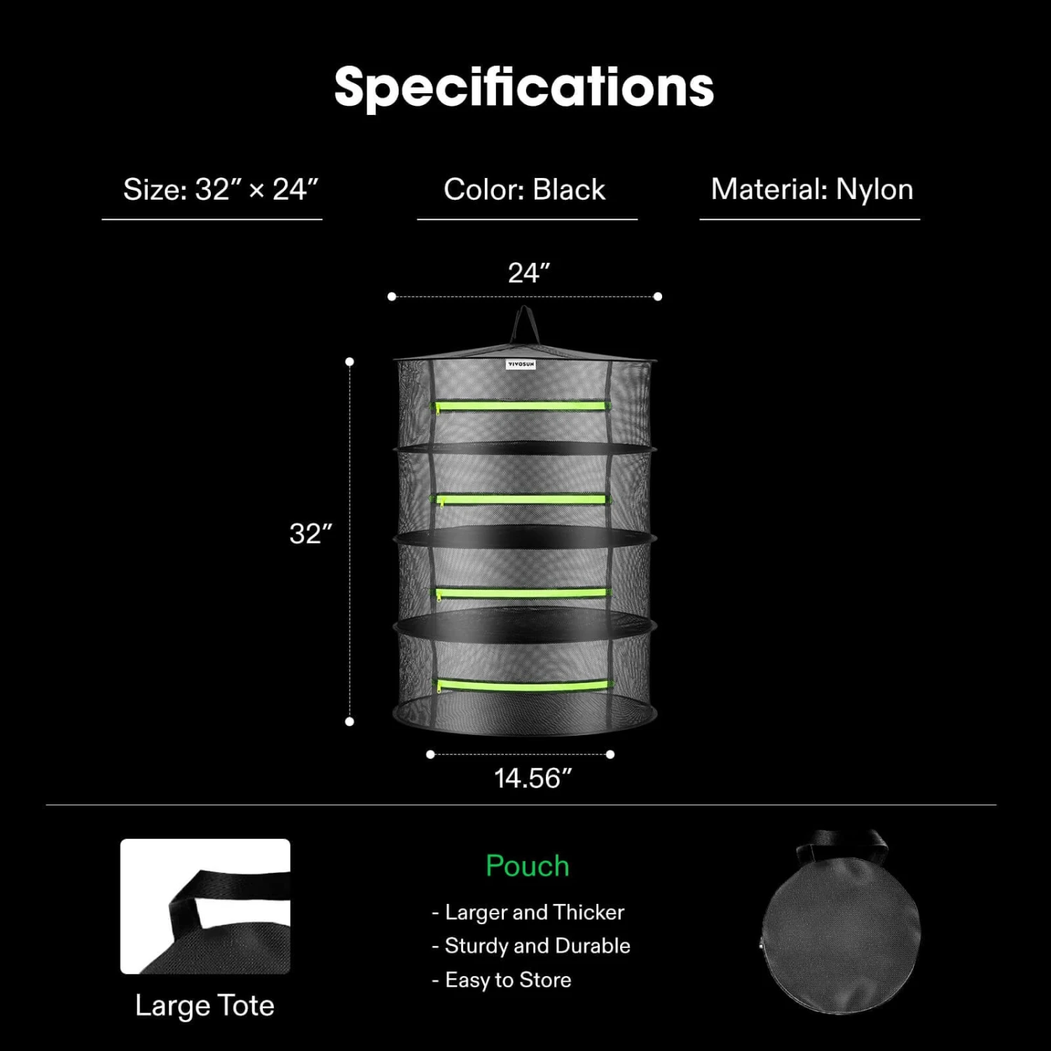 6-Layer Mesh Drying Rack With Hanging Design 2ft 6 6-Layer Mesh Drying Rack With Hanging Design 2ft - Image 6