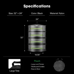 3-Layer Mesh Drying Rack Hanging Design With Green Zippers 12 3-Layer Mesh Drying Rack Hanging Design With Green Zippers -Smart Planting Store f6a05bddca19a6a17c92620464235218 2