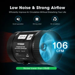 Inline Booster Duct Fan 4” 106 CFM With Speed Controller -Smart Planting Store f7bbefc343e01ec802922101678ab389 2