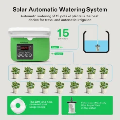 Solar Automatic Drip Irrigation Kits With Timer, 15 Pots Garden Plant Watering System -Smart Planting Store f8120e29459c58d3a22dfb541b870696