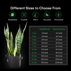 15 Gallon Grow Bags 5-Pack Black Thickened Nonwoven Fabric Pots With Handles -Smart Planting Store fc77a35f3cbe03e5c374e46ffbab17d8 8